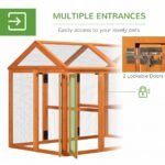 Pawhut Large Wooden Chicken Run - Wooden Chicken Coop - Pet Playpen With Combinable Design Orange - Image 6