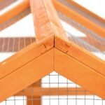 Pawhut Large Wooden Chicken Run - Wooden Chicken Coop - Pet Playpen With Combinable Design Orange - Image 7