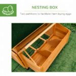 PawHut Wooden Chicken Coop, Poultry Cage with Nesting Boxes and Tray, Yellow - Image 4